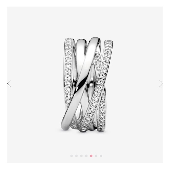 Pandora sparking & polished lines ring! - Picture 2 of 4